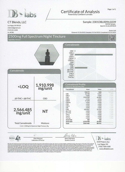 Full Spectrum 2,500mg Night Tincture